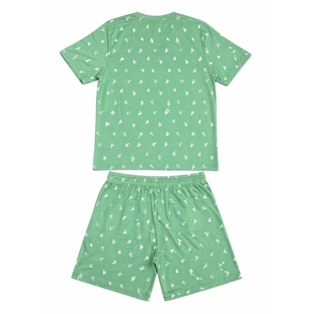 Men's Luxury Cotton Pajama Set by Cosabella – V-Neck‎ Tee & Shorts Combo size L